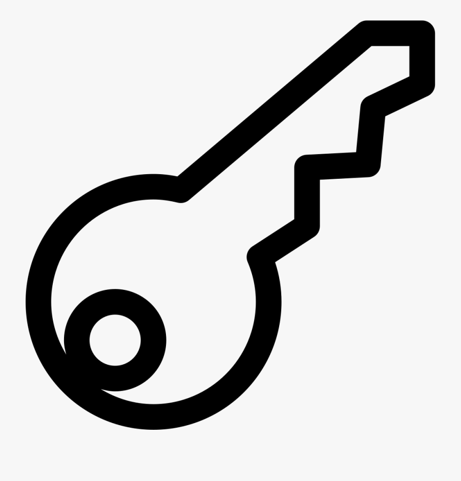 Key Outline - Key Svg Outline Icon, Transparent Clipart