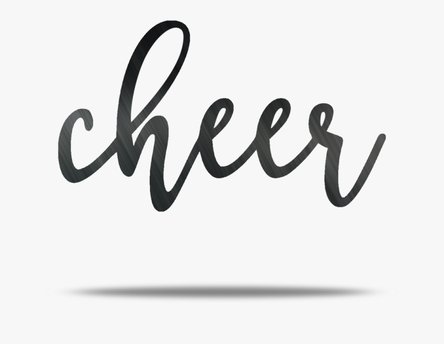 Cheer Text Steel Wall Art - Cup Of Cheer Svg, Transparent Clipart