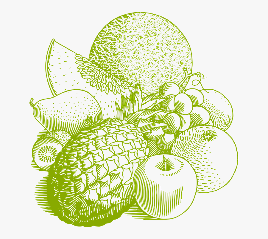Fruits, Vintage, Food, Healthy, Retro - Frutas Vintage Png, Transparent Clipart