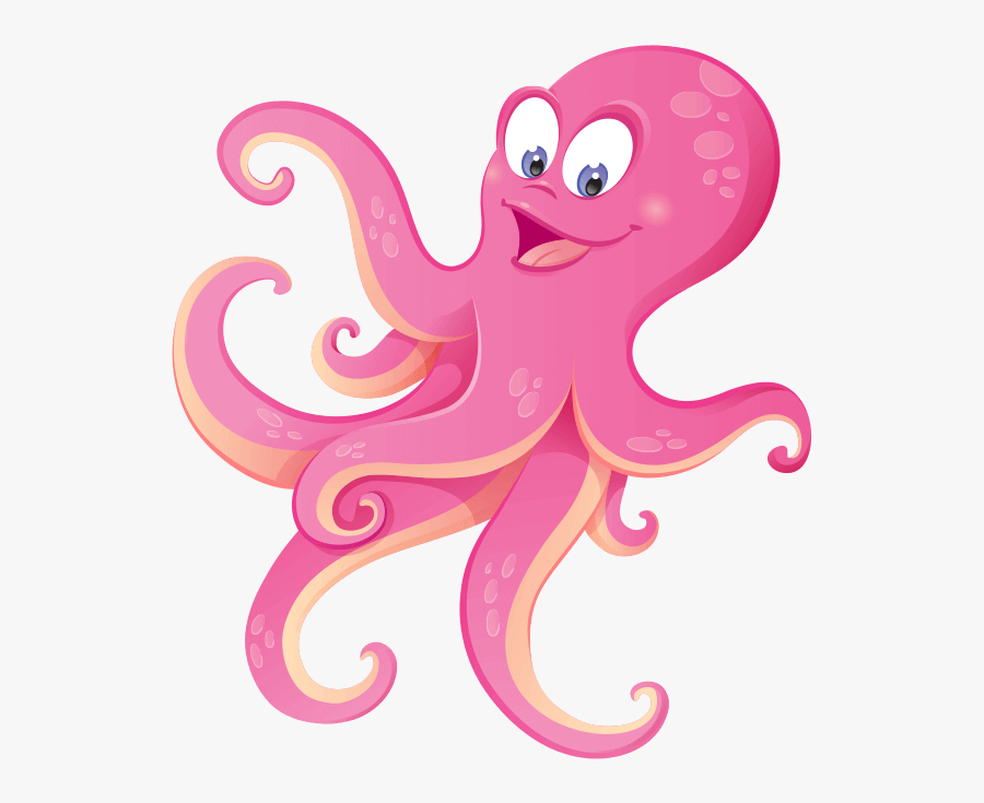 A Dip In The Sea Wallstickers For Kids, Octopus Sticker - Octopus Picture For Kids, Transparent Clipart
