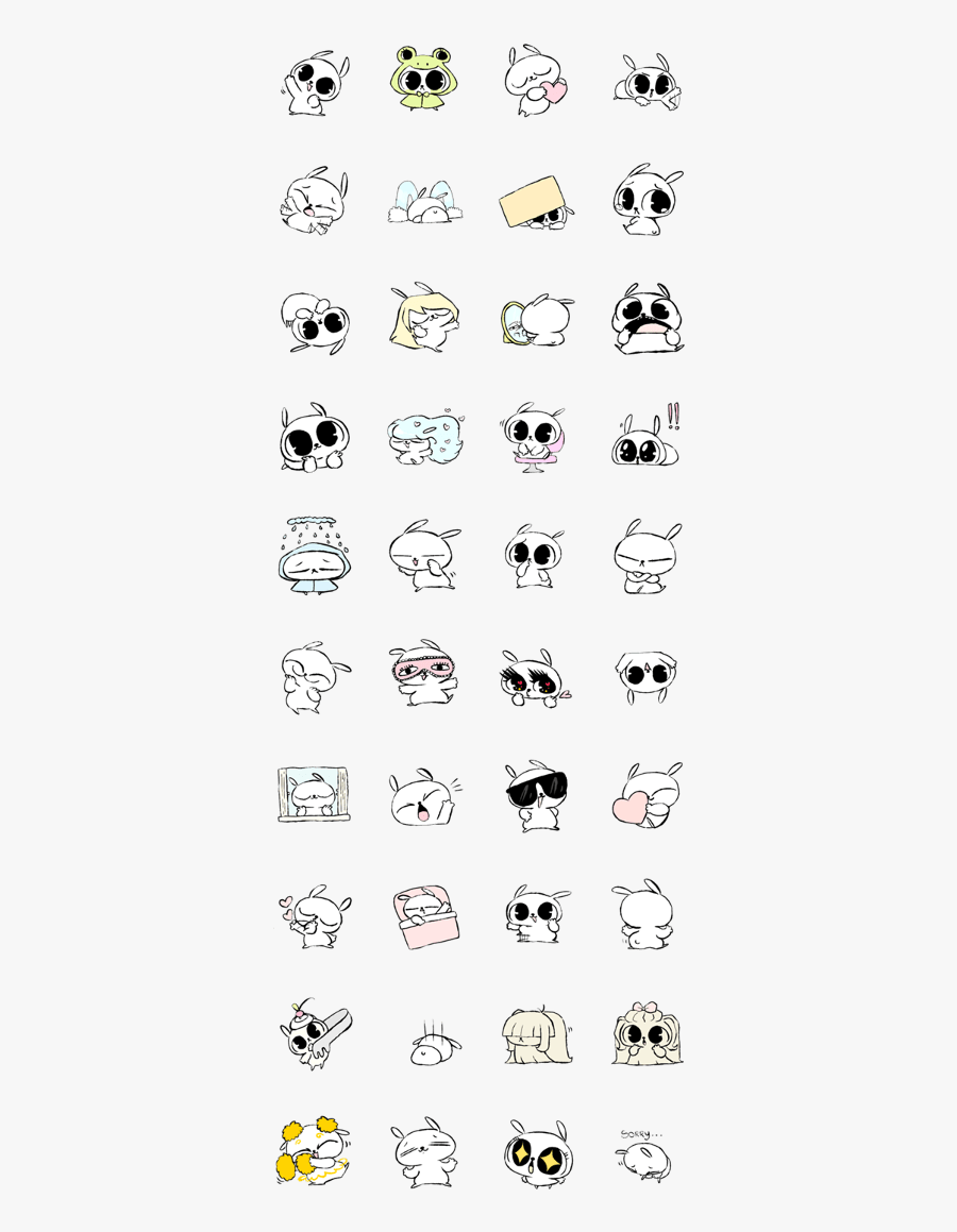 Marshmallow Puppies - Cute Kawaii Drawings In Black And White, Transparent Clipart