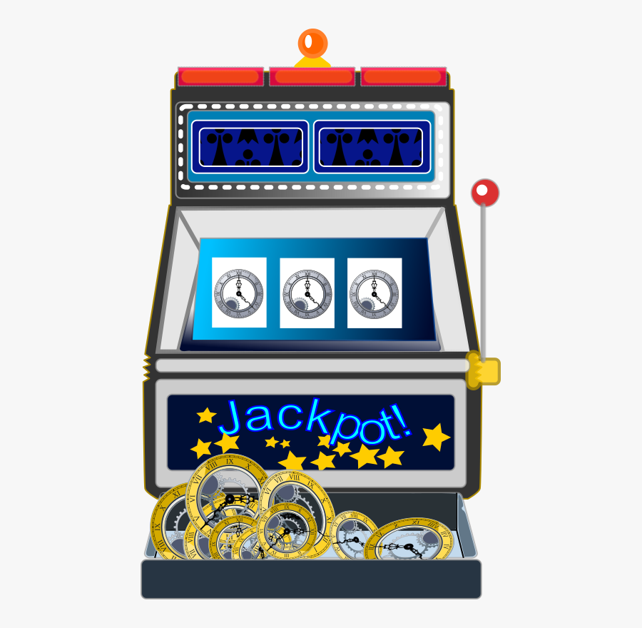 One Armed Bandit - Slot Game Machine Illustration, Transparent Clipart