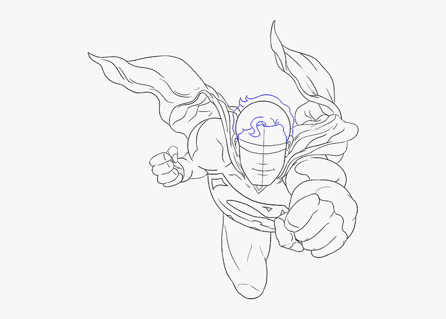 How To Draw Superman - Superman Drawing, Transparent Clipart