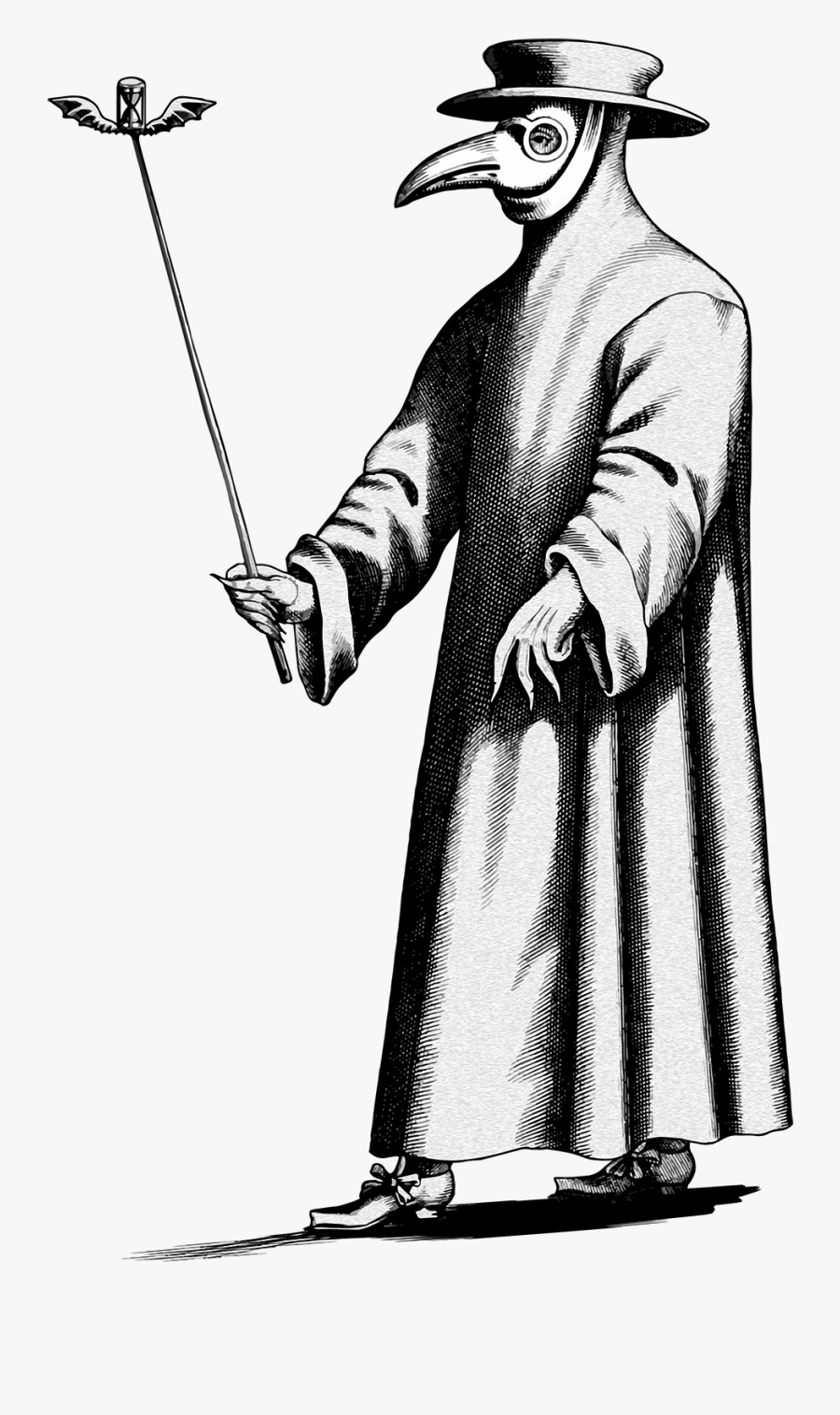 Doctor Schnabel Of Rome - Black Death Plague Doctor, Transparent Clipart