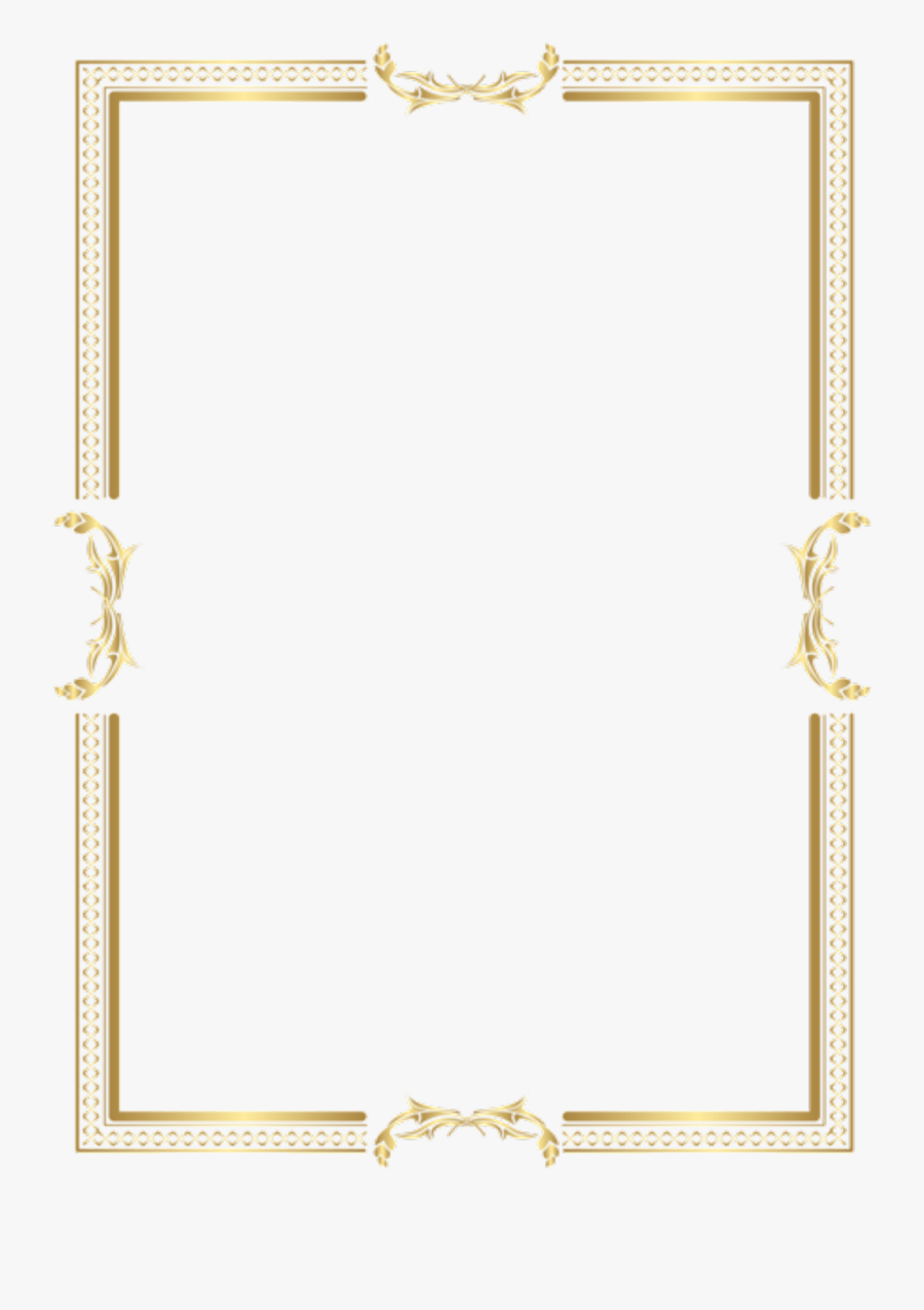Frame Border Collections At - Transparent Gold Frame Border, Transparent Clipart