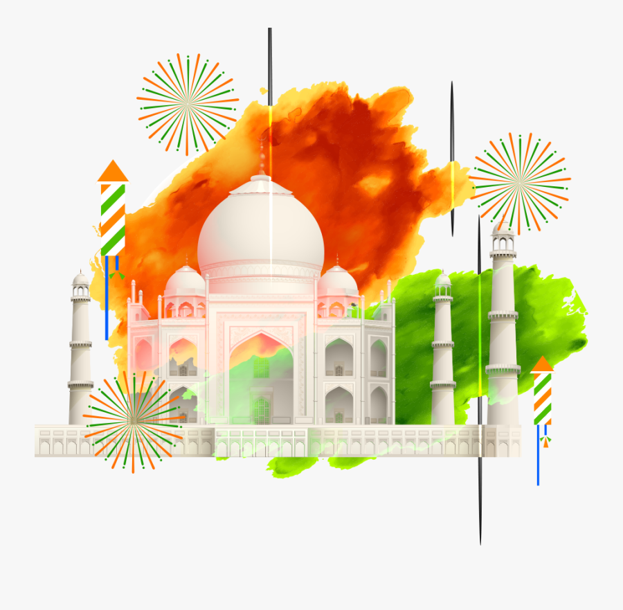 Independence Day India Taj Mahal, Transparent Clipart