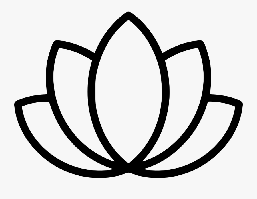 Meditation Clipart Svg - Lotus Flower Icon Png, Transparent Clipart