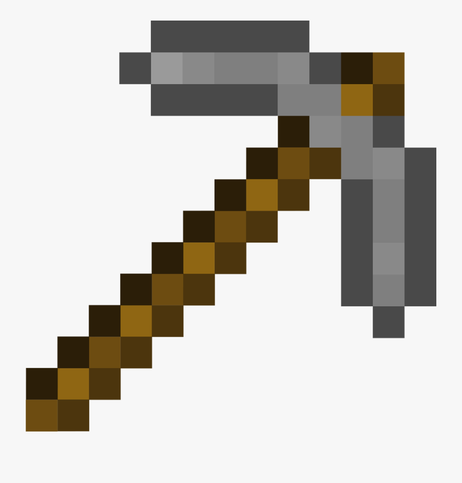 Gold Clipart Minecraft - Minecraft Pickaxe, Transparent Clipart