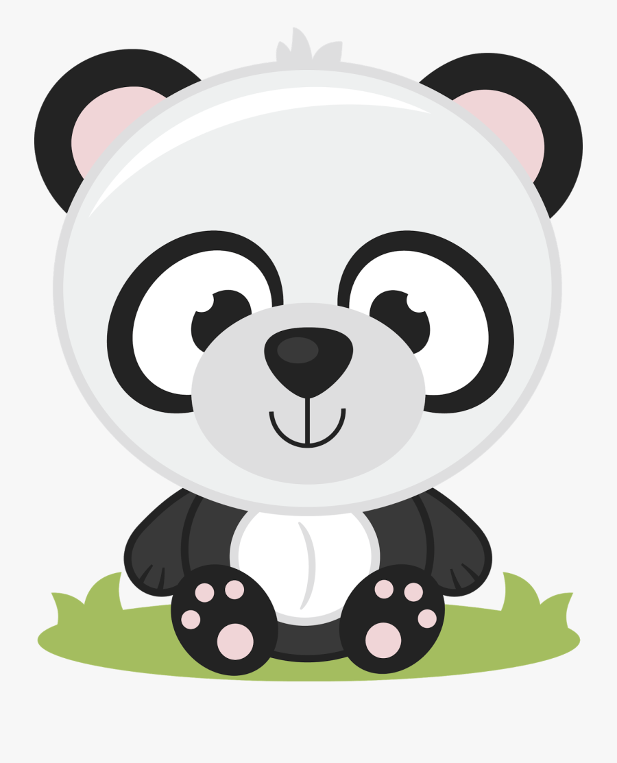 Miss Kate Cuttables Panda, Transparent Clipart