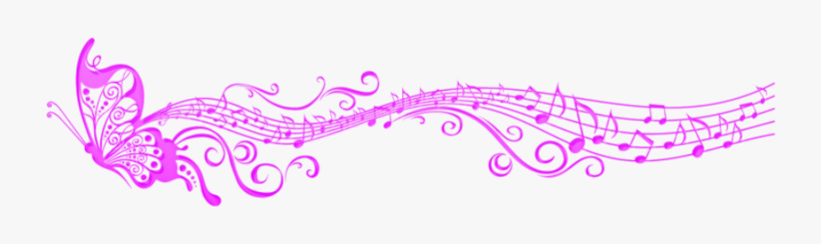 Png Xv Anos - Music Notes And Butterflies, Transparent Clipart