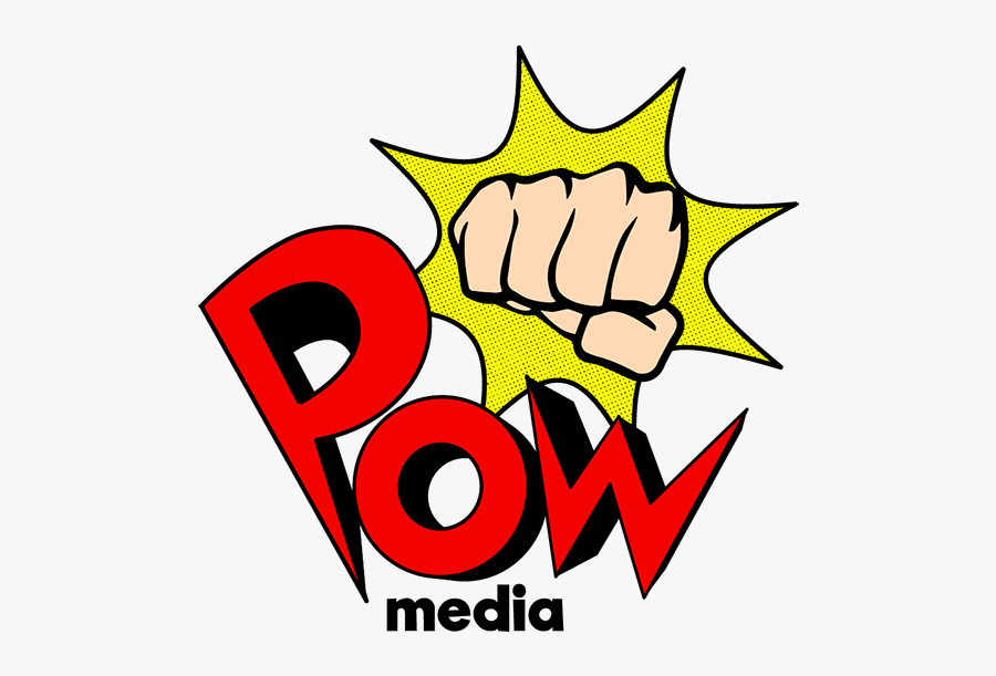 Logos Media Group - Pow Pow Logo, Transparent Clipart