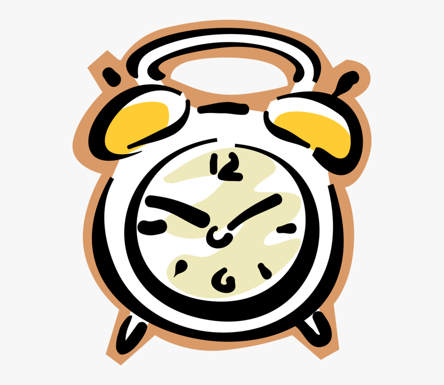 Vector Illustration Of Alarm Clock Ringing Its Morning - Fbi Crime Clock 2000, Transparent Clipart