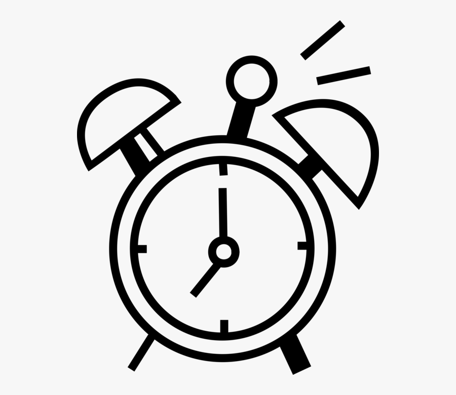 Vector Illustration Of Alarm Clock Ringing Its Morning - Wecker Clipart Png, Transparent Clipart