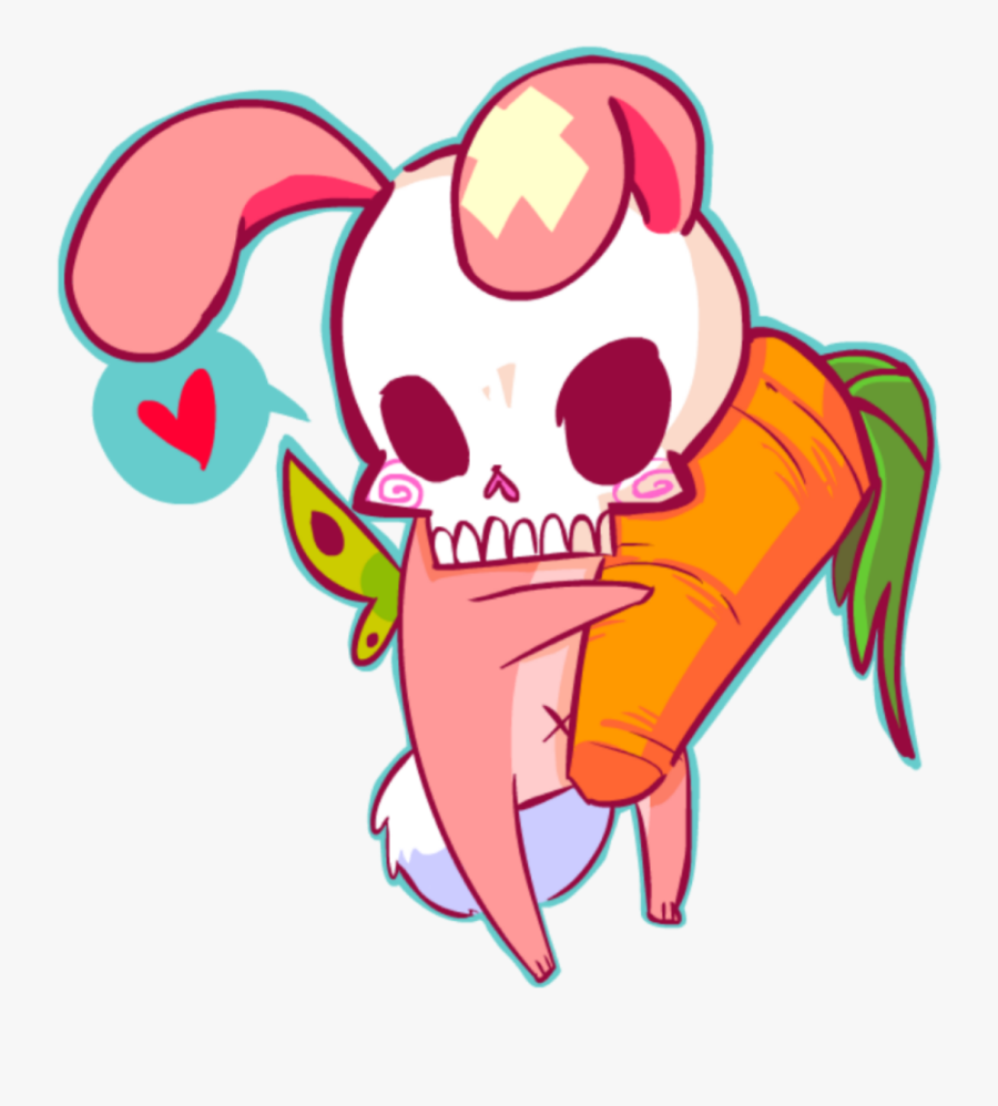 #rabbit #conejo #evil #carrot #zanahoria - Skull Bunny, Transparent Clipart