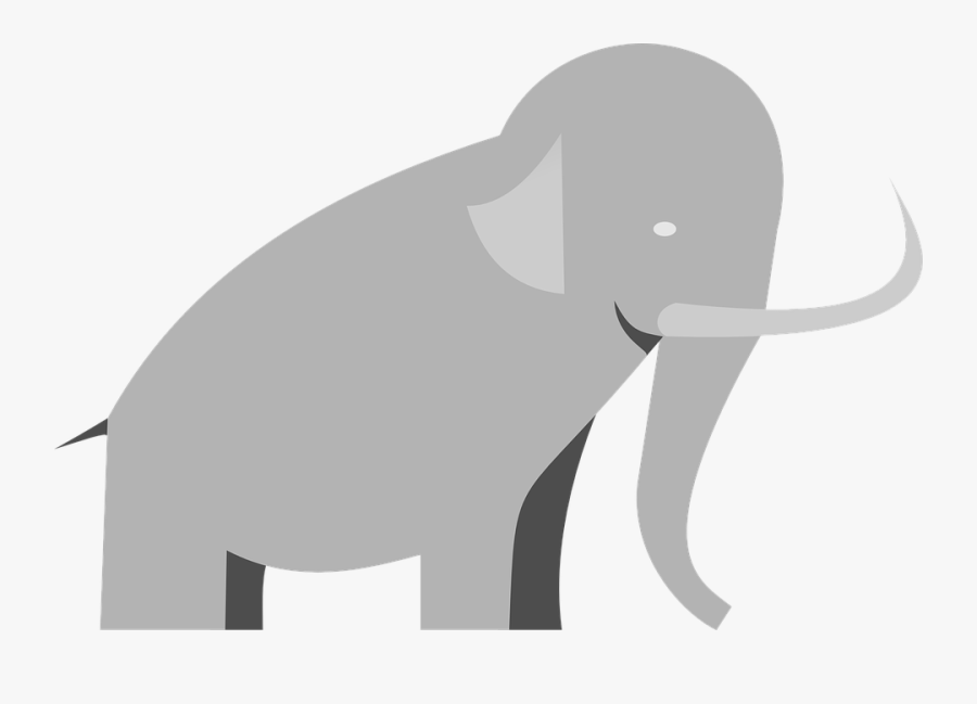 Mammoth, Elephant, Animal, Zoo, Prehistoric, Grey, - Indian Elephant, Transparent Clipart