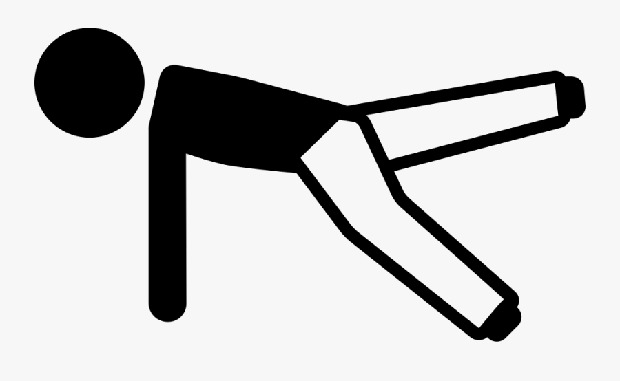 Man Lifting Backwards Right Leg, Transparent Clipart