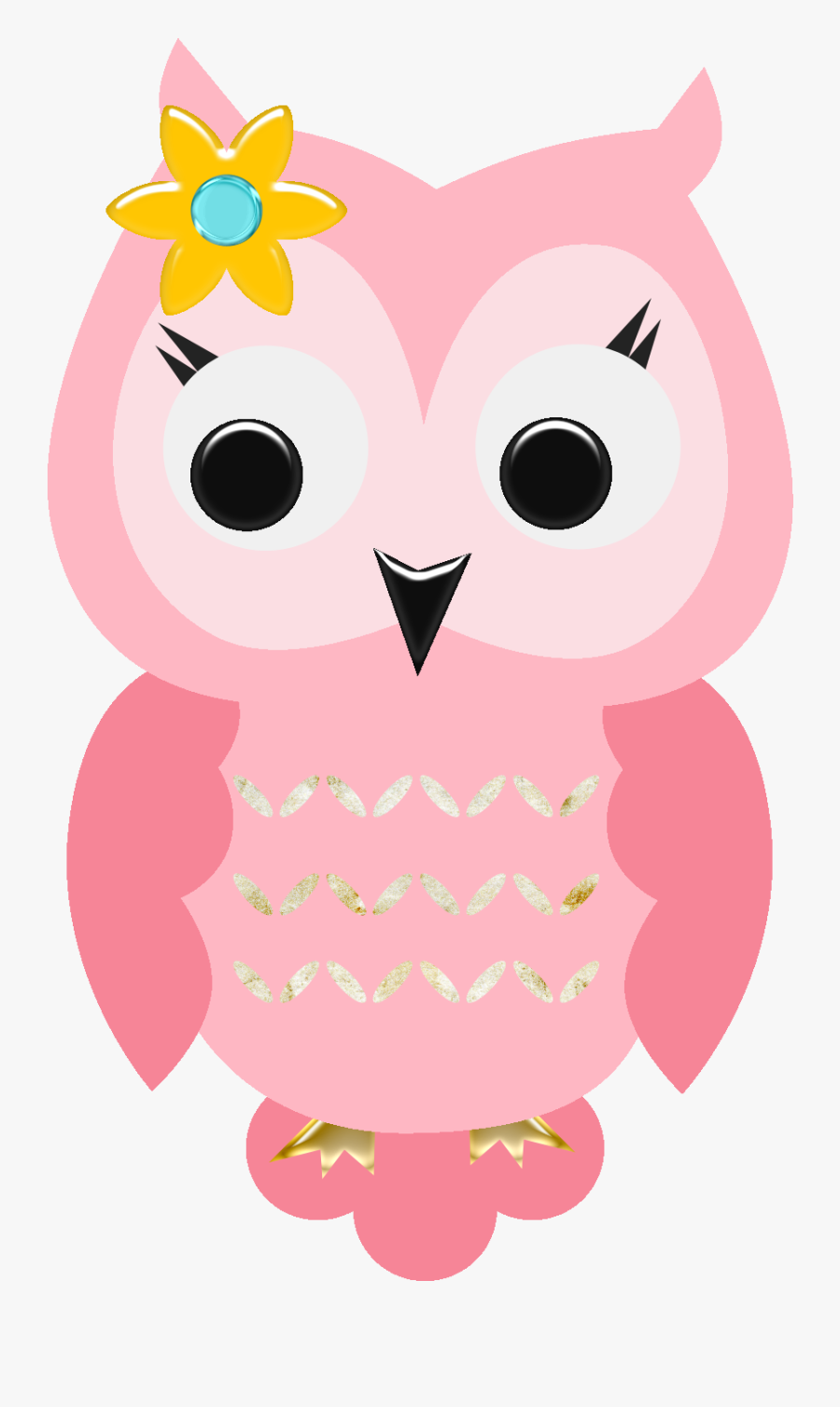 Corujinha No Galho Png - Corujinha Rosa Png, Transparent Clipart