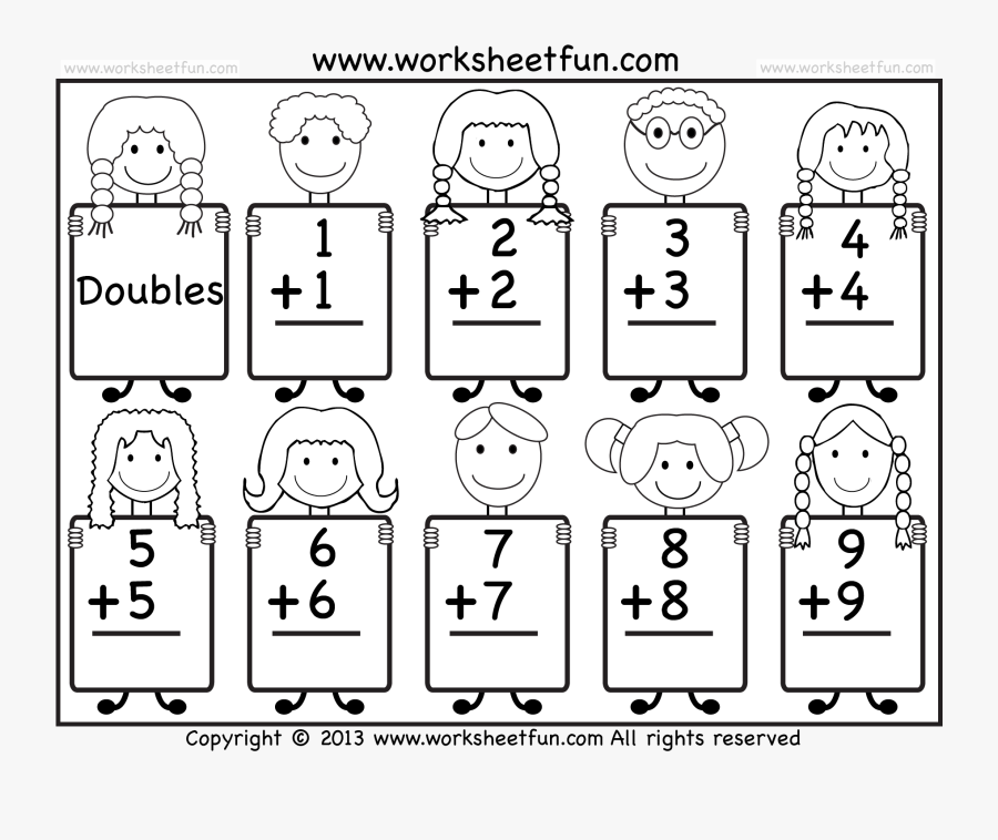 Printable Math Worksheets For Kindergarten Addition, Transparent Clipart