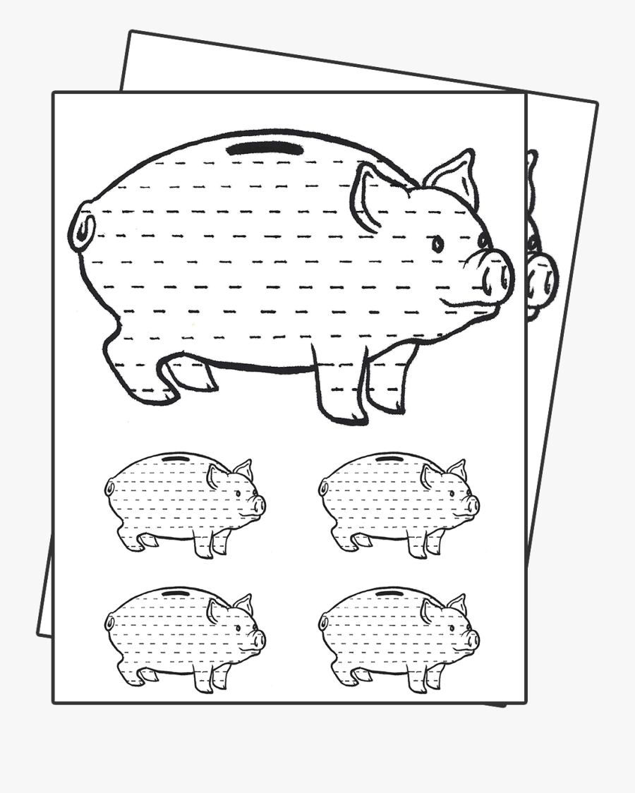 Bullet Journal Pig Savings Tracker, Transparent Clipart
