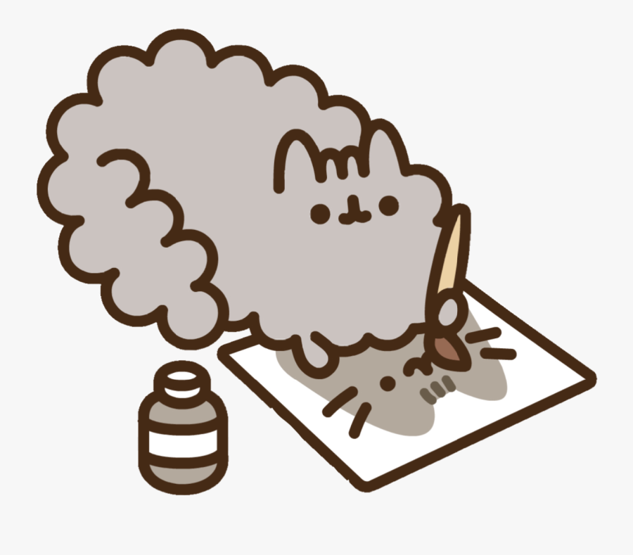 #stormy #paint #pusheen #cute #freetoedit - Pusheen Art, Transparent Clipart