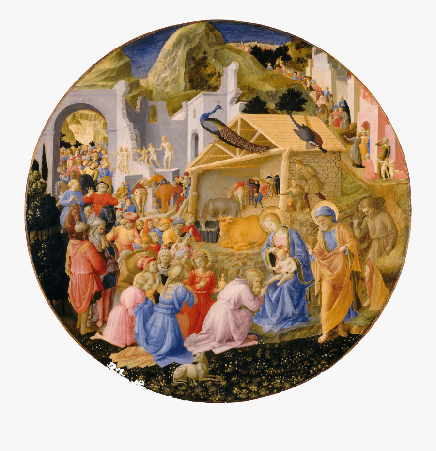 Adoration Of The Magi Biblical Magi Christian Art - Adoration Of The Magi Fra Angelico And Filippo Lippi, Transparent Clipart