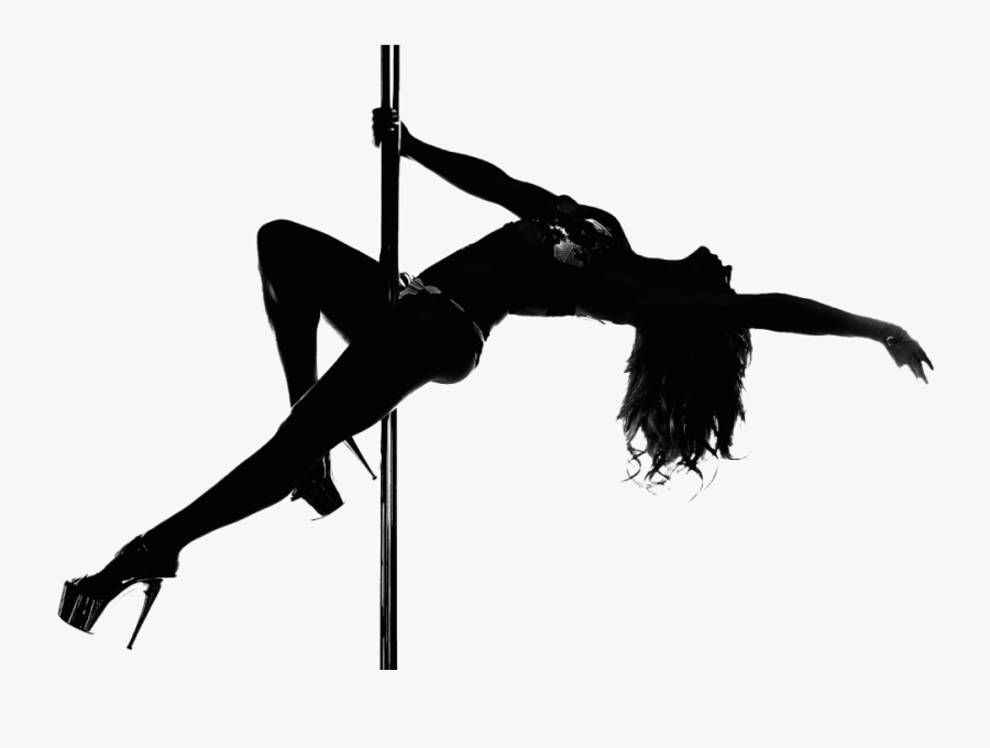 Transparent Stripper Pole Clipart - Black And White Strippers, Transparent Clipart