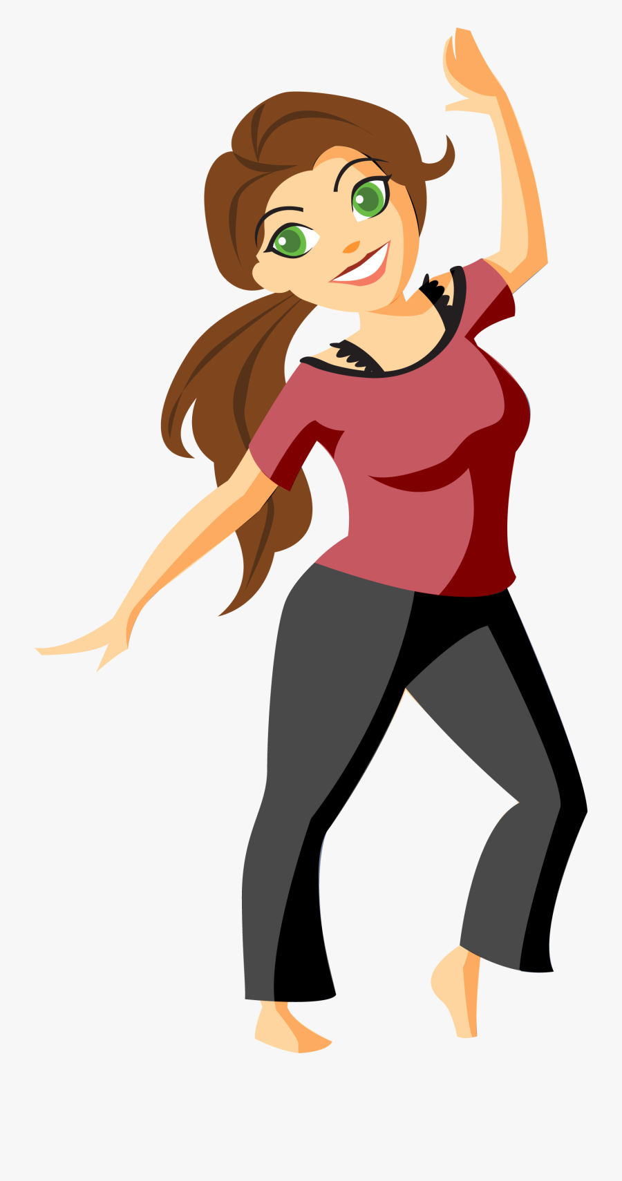 Club Mie Girl - Dancing Girl Cartoon Png, Transparent Clipart