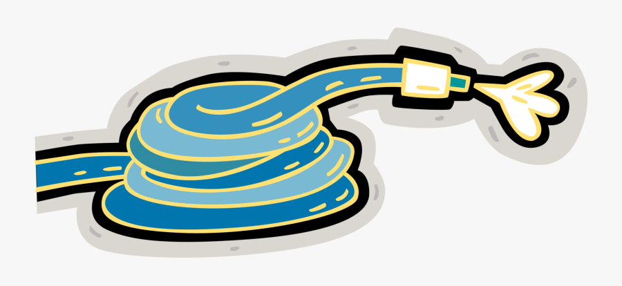 Vector Illustration Of Garden Or Lawn Hose For Watering, Transparent Clipart