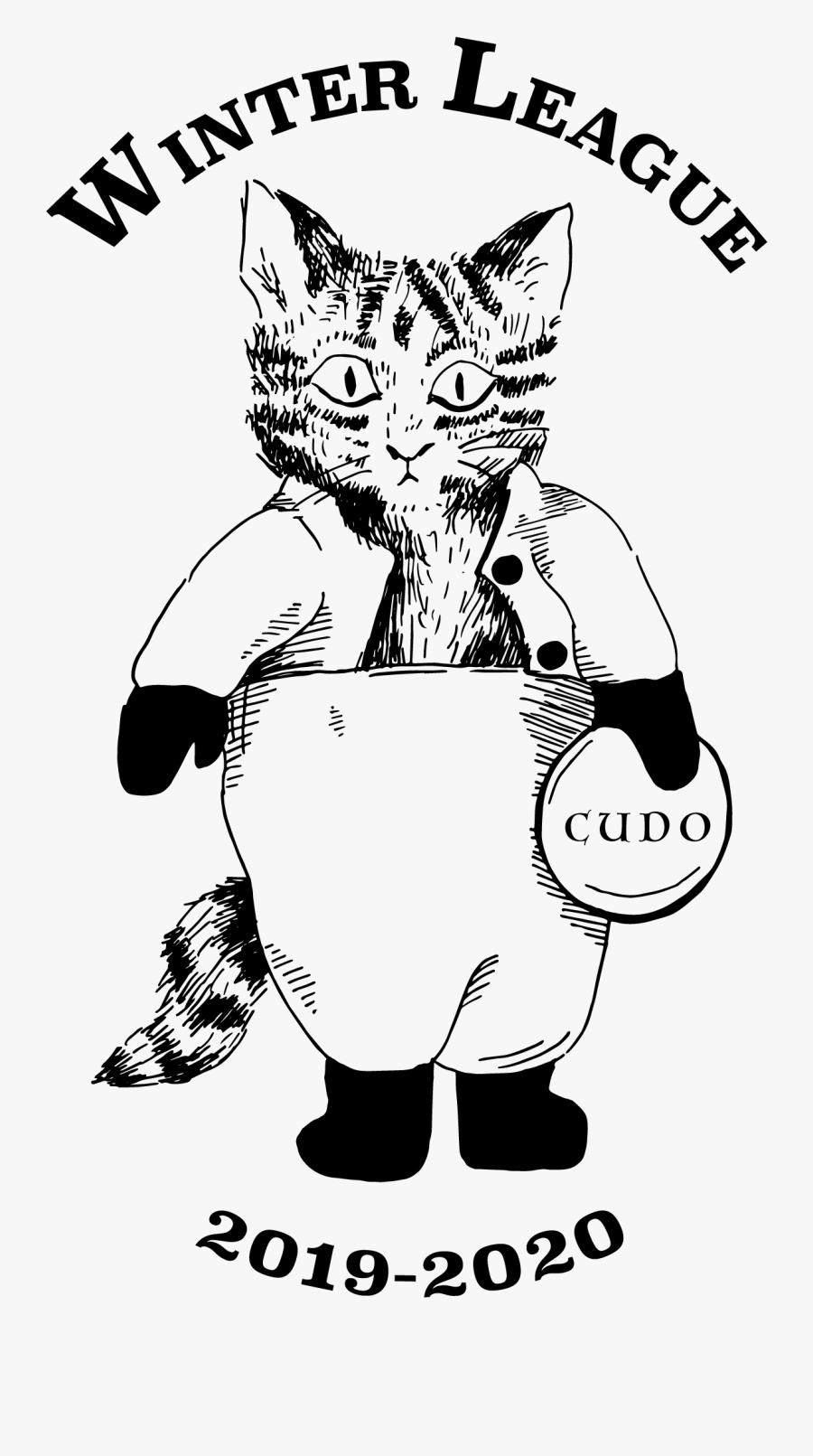 Cudo Winter Cat - Cartoon, Transparent Clipart