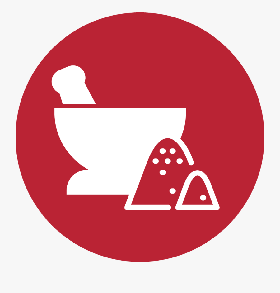 Mixing Bowl With Spices Graphic - Process Red Icon Png, Transparent Clipart