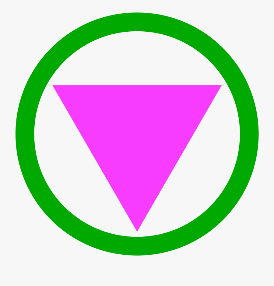 Safe Space Pink Triangle, Transparent Clipart