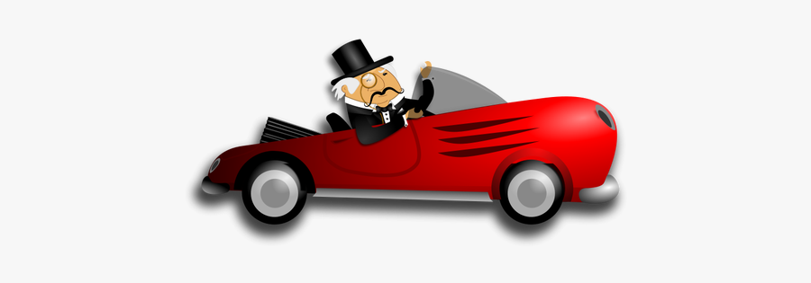 Distinguished Gentleman Driver Vector - Newtons Third Law Car, Transparent Clipart