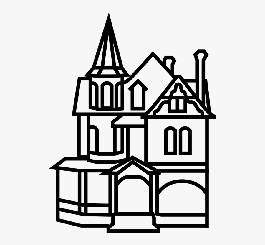 Victorian House Icon, Transparent Clipart