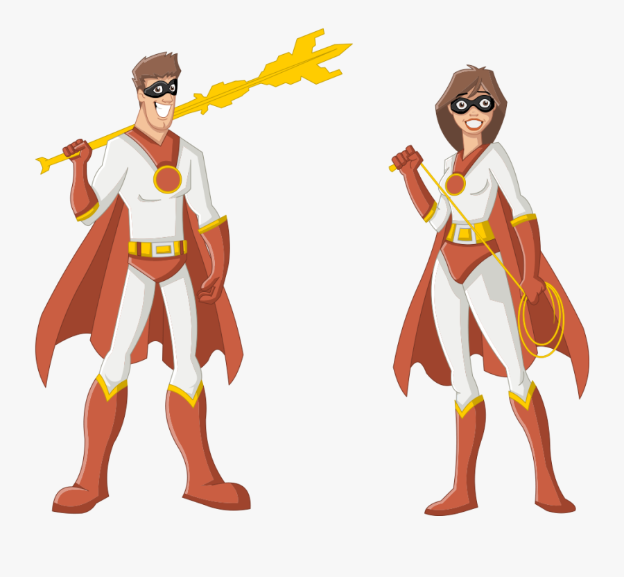 Superhero Female Royalty-free Stock Photography - Superhero Couple Vector, Transparent Clipart
