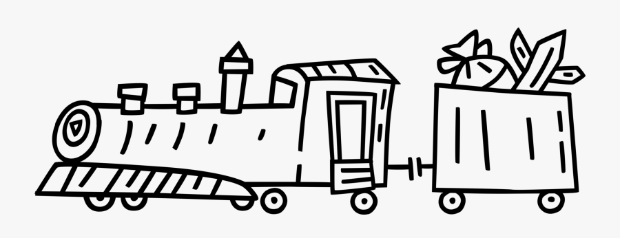 Vector Trains Christmas, Transparent Clipart