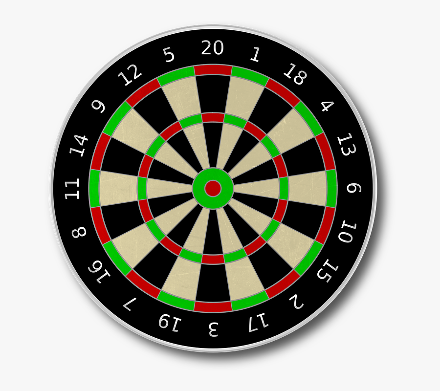 Dart Board, Darts, Target, Game Of Darts, Bull"s Eye - Dart Board Cartoon Transparent, Transparent Clipart