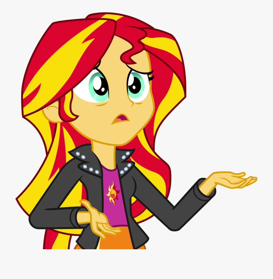 Mlp Sunset Shimmer Worried, Transparent Clipart