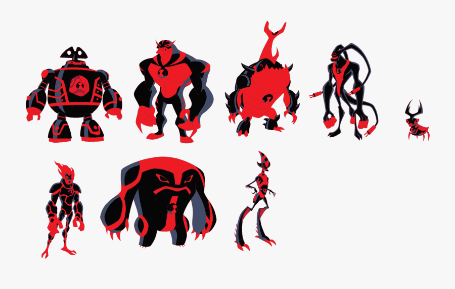 Xenomorph Clipart Ben - Ben 10 Omniverse Red Aliens , Free Transparent