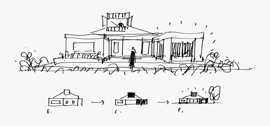 Graham House - Sketch - Graham House Sketch, Transparent Clipart