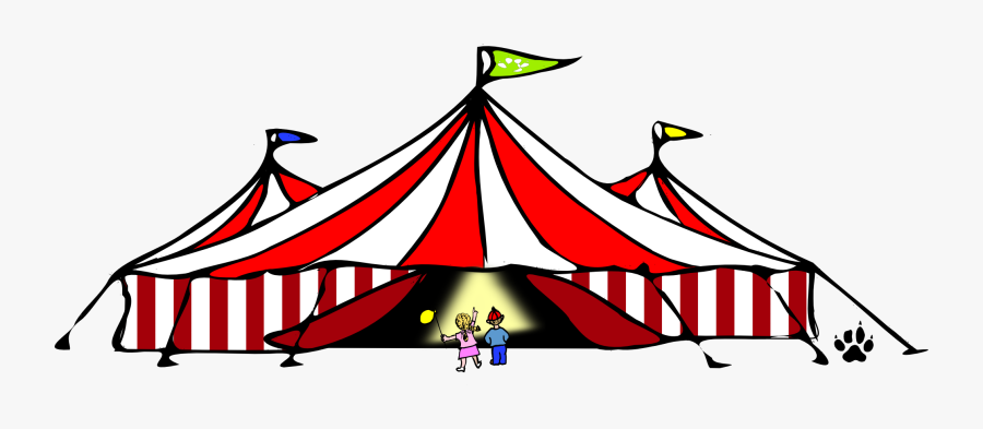 Silhouette Circus Tent, Transparent Clipart