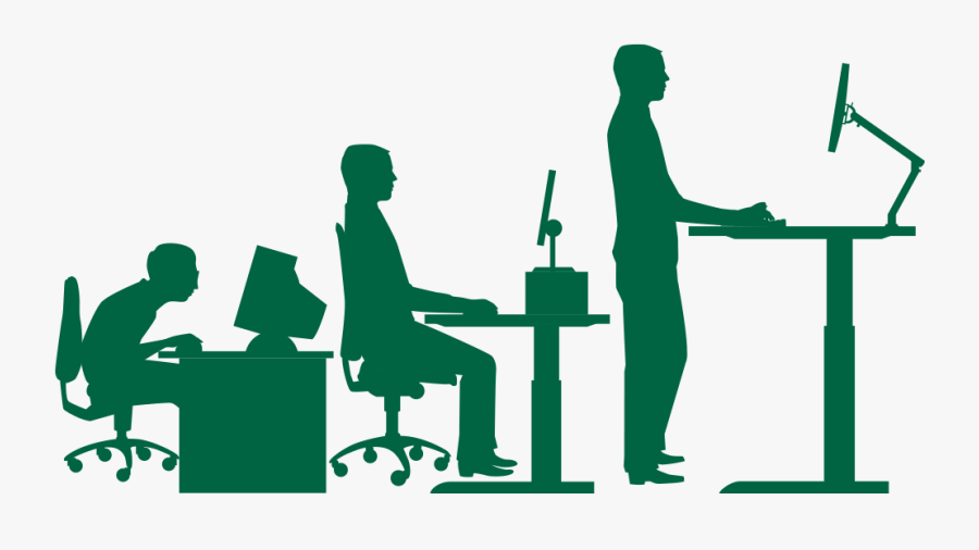 Sedentary To Active Working Silhouette - Silhouette, Transparent Clipart