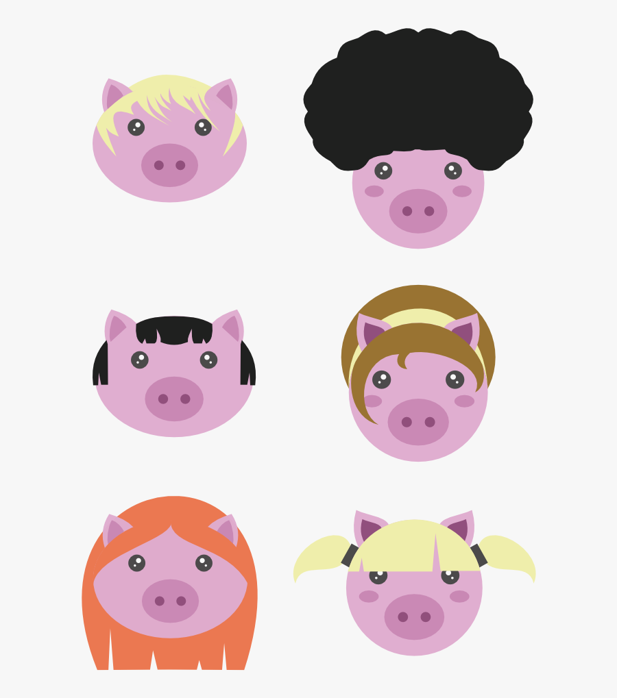 Icons Pigswithwigs, Transparent Clipart