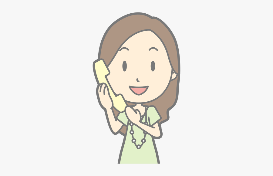 Lady Using Phone - Dibujos De Una Señora Llorando, Transparent Clipart