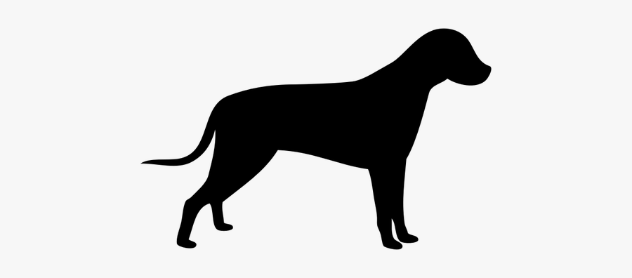 Standing Dog Silhouette Vector Image - Silhouette Dogs Clipart, Transparent Clipart