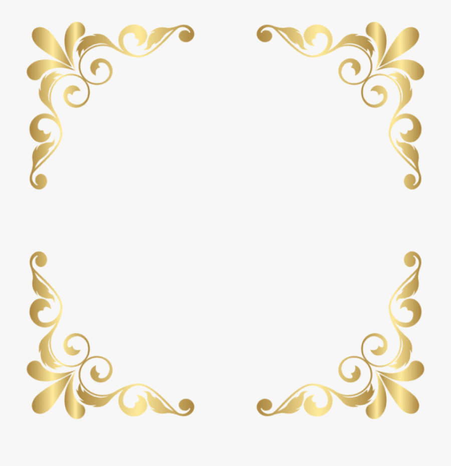 Corner Transparent Clipart - Transparent Background Golden Corner Border Png, Transparent Clipart