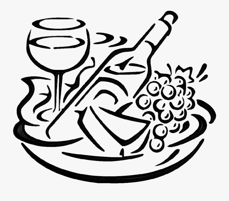 Cheese And Wine Stencil , Free Transparent Clipart ClipartKey