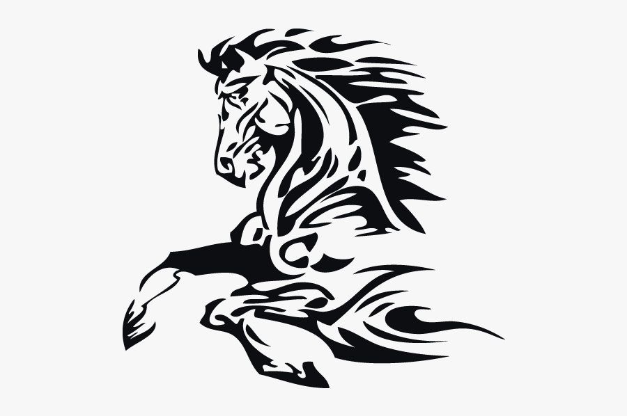 Horse Tattoo Tribe Stallion Clip Art - Horse Tattoo Png Transparent, Transparent Clipart