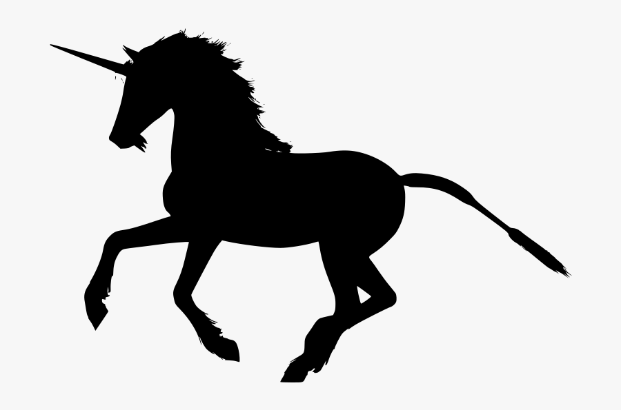 Vector Horses Minimalist - Unicorno Nero, Transparent Clipart