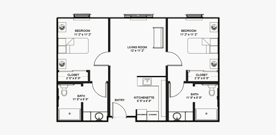 Memory Care And Assisted - Floor Plan, Transparent Clipart