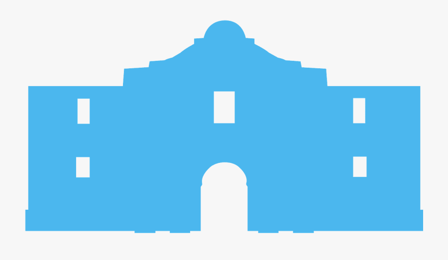 Alamo Silhouette, Transparent Clipart